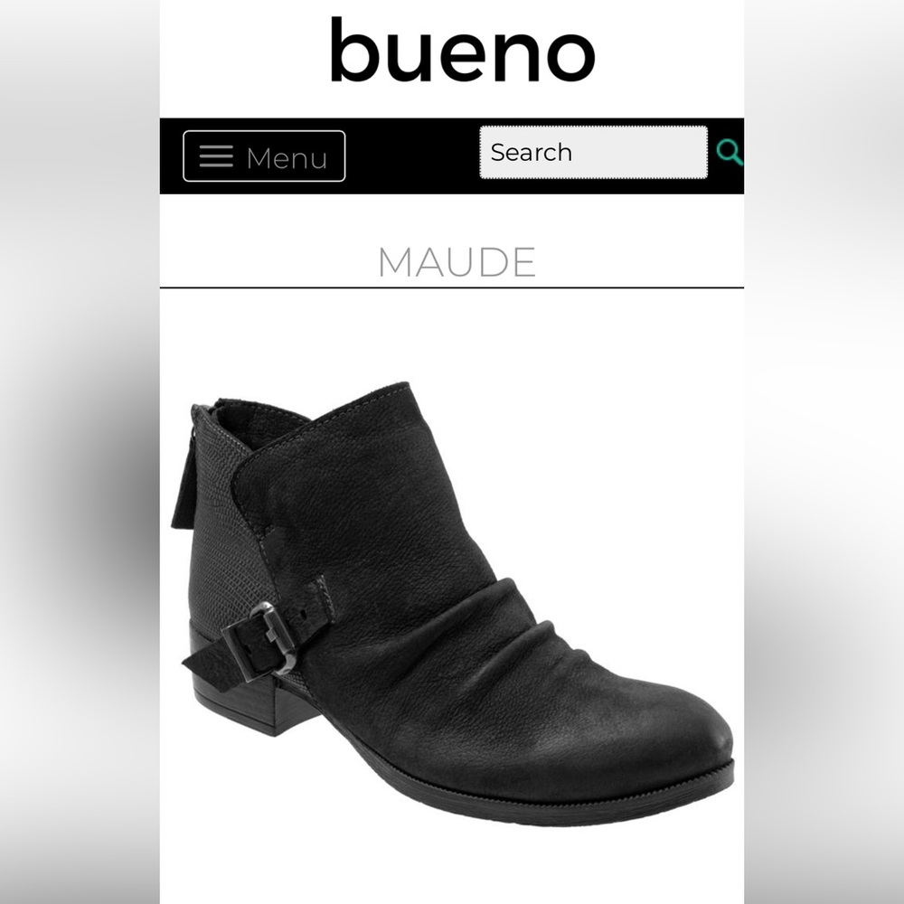 Bueno Black Suede Booties